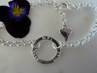 love love love sentiment disc bracelet