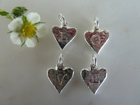large silver a to zee pendant