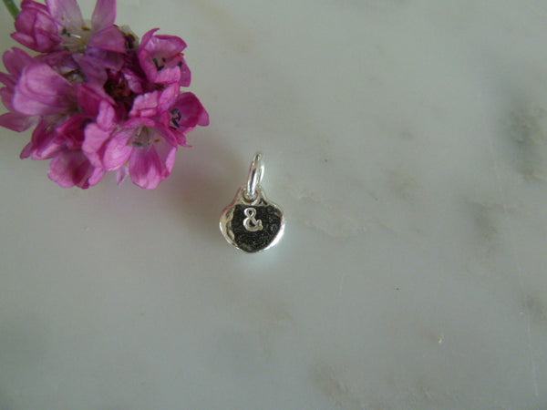 silver ampersand pendant