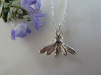 silver bee pendant