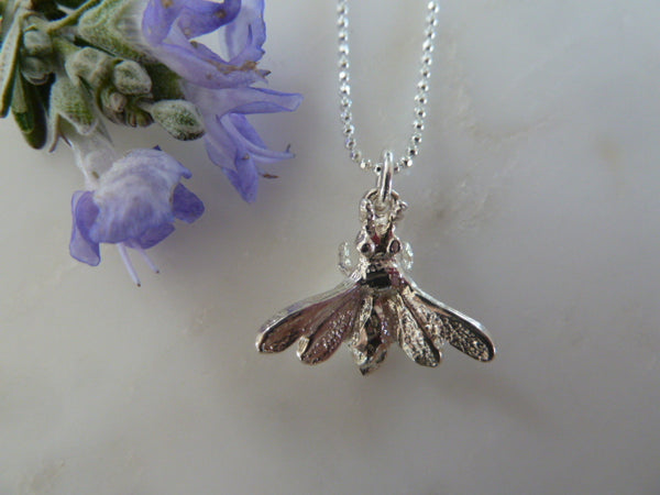 silver bee pendant