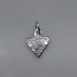 small silver sentiment heart charm